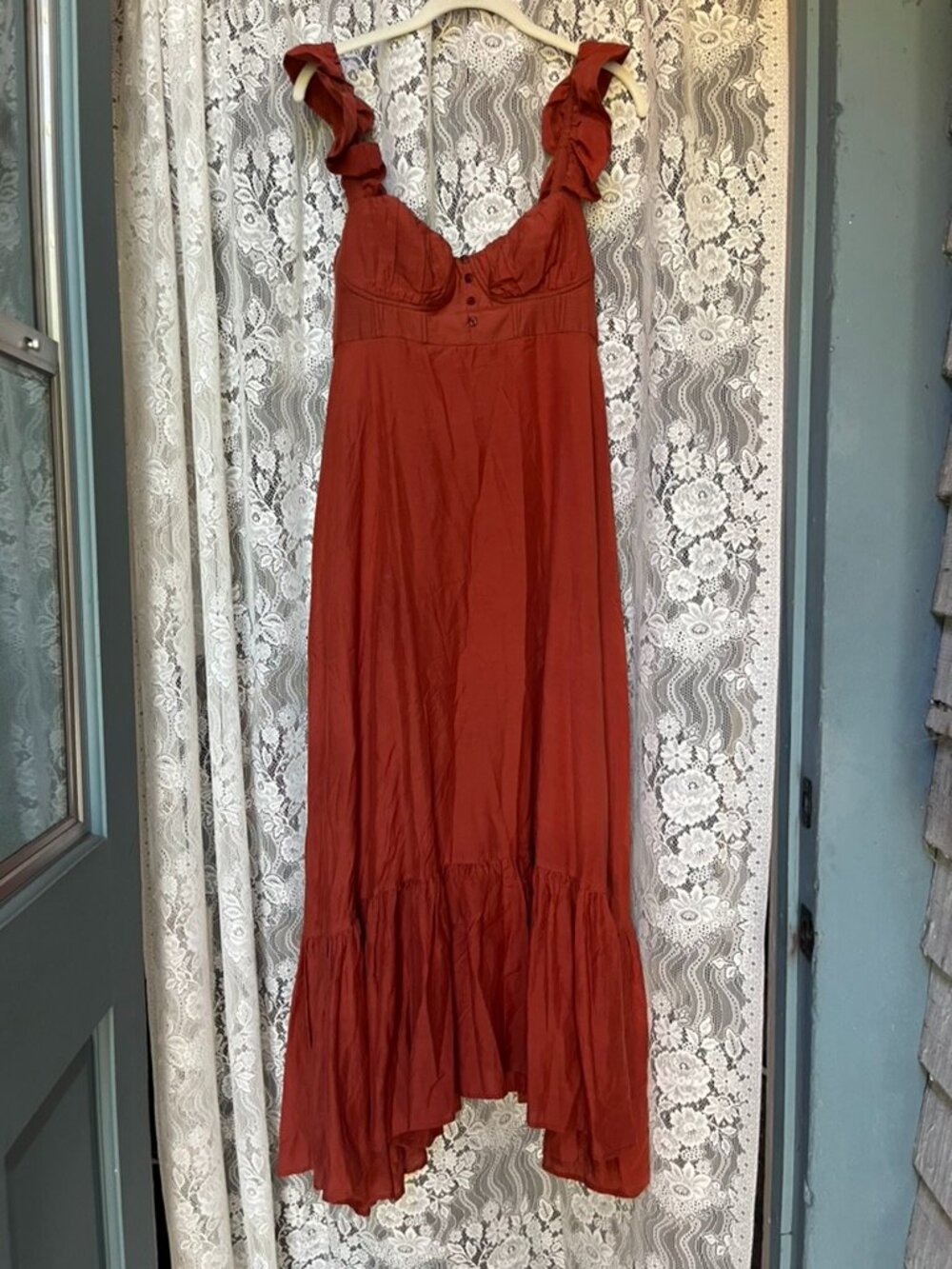 FARM Rio Ruffle Strap Maxi Dress - Picture 2 of 5